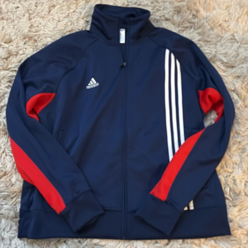 Adidas USA full zip warm up jacket, EUC